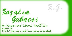 rozalia gubacsi business card